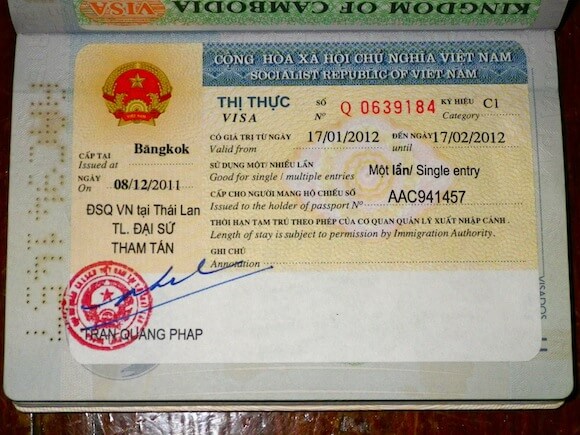 Vietnam visa fee for Chile citizens - Tarifa de visa de Vietnam para ciudadanos de Chile